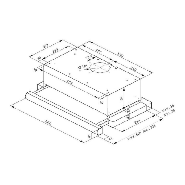 Hotă Hansa OTS625IH Telescopic/ Silver/ Inox photo 2