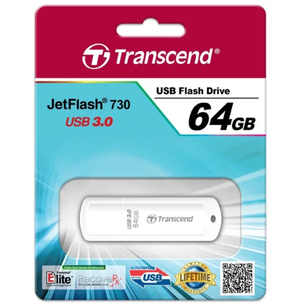 Transcend JetFlash 730 64 ГБ Белый photo 6