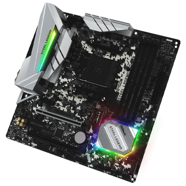 Материнская плата ASRock B450M STEEL LEGEND mATX/ AMD B450 photo 2