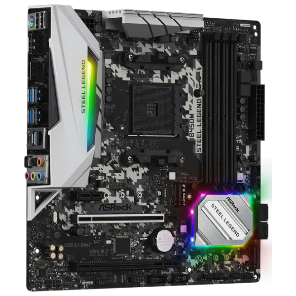 Материнская плата ASRock B450M STEEL LEGEND mATX/ AMD B450 photo 3