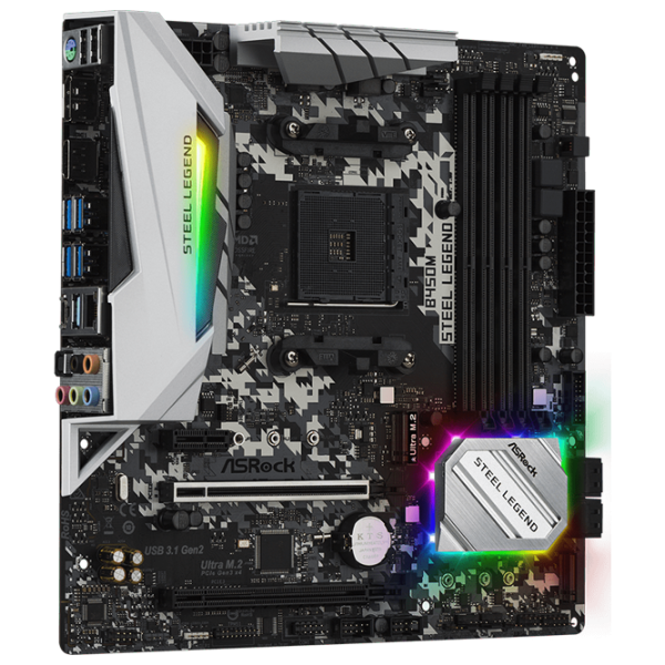 Материнская плата ASRock B450M STEEL LEGEND mATX/ AMD B450 photo 3