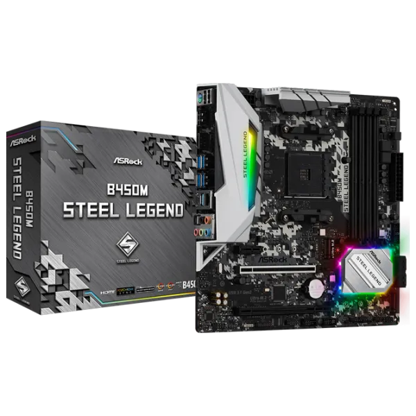 Материнская плата ASRock B450M STEEL LEGEND mATX/ AMD B450 photo 5