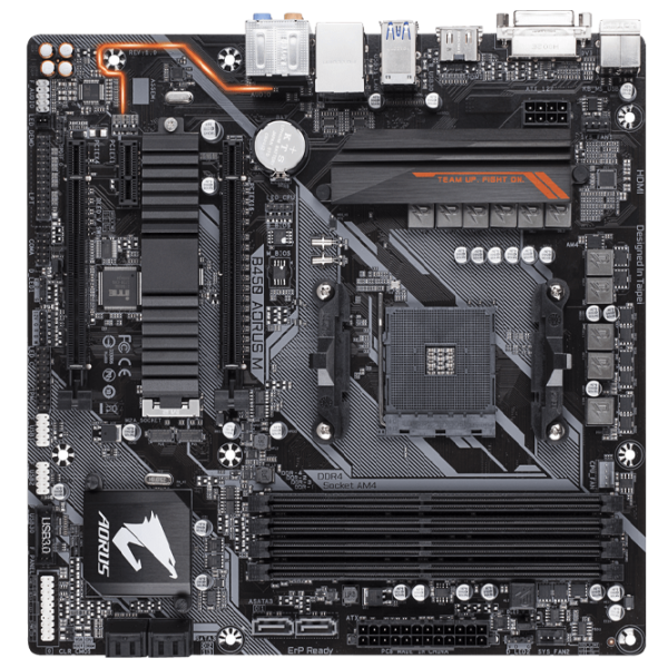 Placă de bază Gigabyte B450 AORUS M mATX/ AMD B450 photo 4