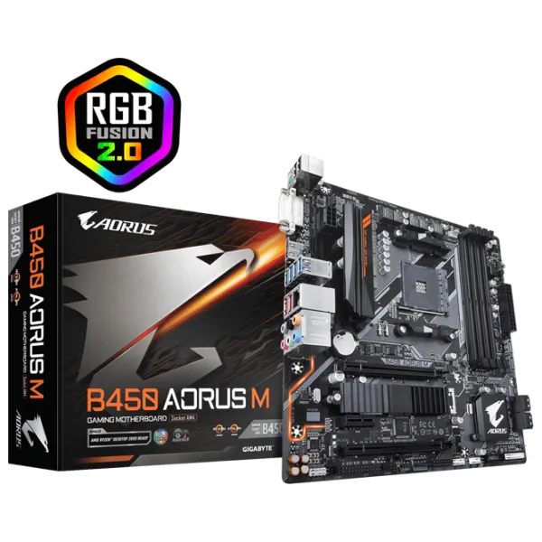 Placă de bază Gigabyte B450 AORUS M mATX/ AMD B450 photo 5