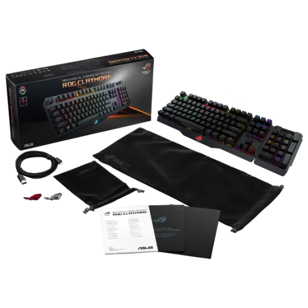 Tastatură Asus ROG Claymore US Cu fir/ Black photo 7