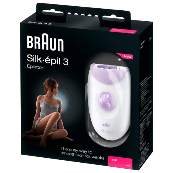Эпилятор Braun SE3170L Сухая/ Пурпурный Белый photo 5