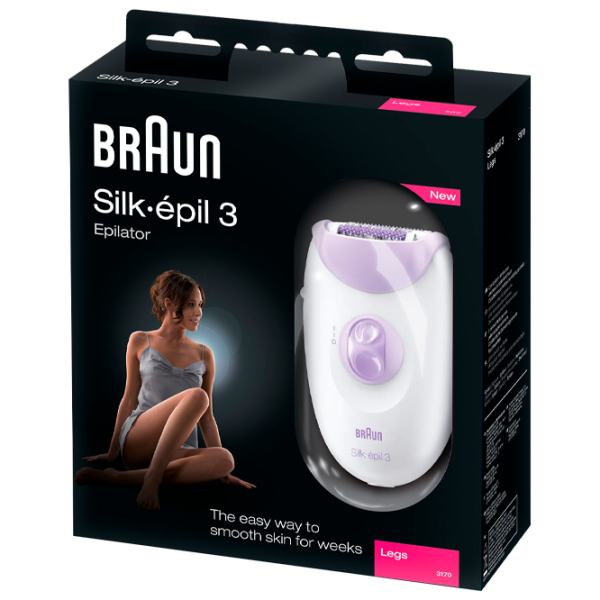 Эпилятор Braun SE3170L Сухая/ Пурпурный Белый photo 5