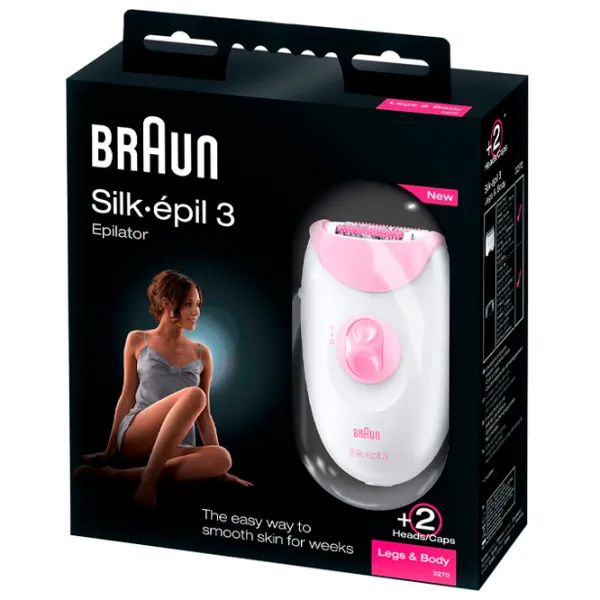 Эпилятор Braun SE3270L Сухая/ Розовый Белый photo 5