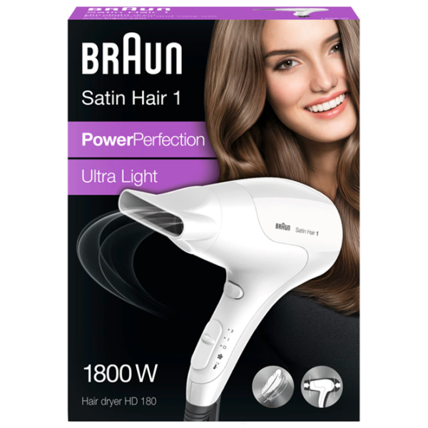 Фен Braun HD180 1800 Вт / Белый photo 3