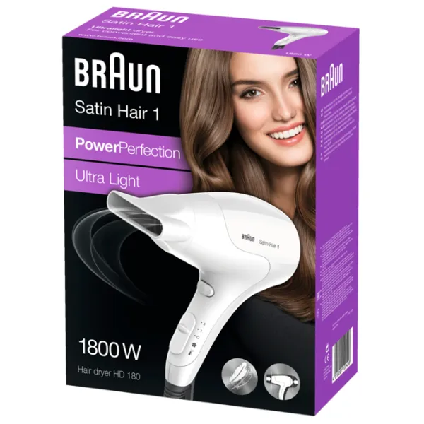 Фен Braun HD180 1800 Вт / Белый photo 4