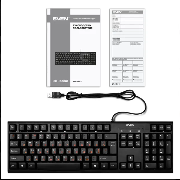 Tastatură Sven Comfort KB-S300 Cu fir/ Black photo 5