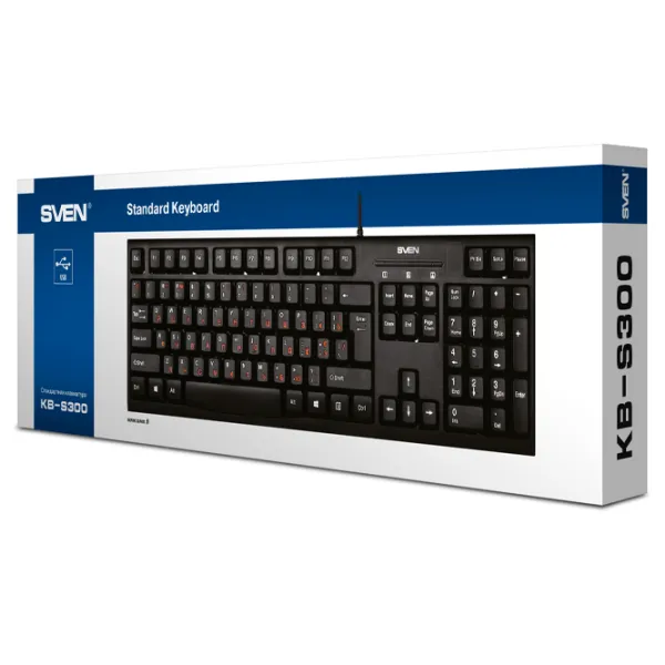 Tastatură Sven Comfort KB-S300 Cu fir/ Black photo 6