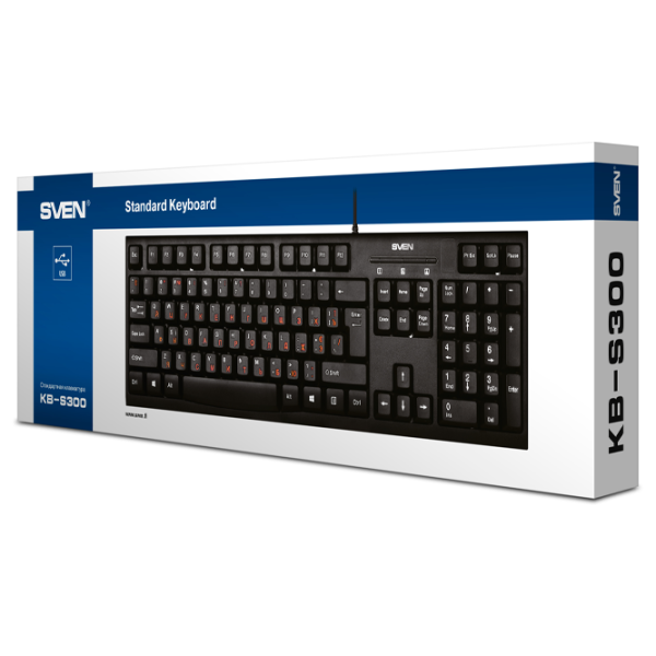 Tastatură Sven Comfort KB-S300 Cu fir/ Black photo 6
