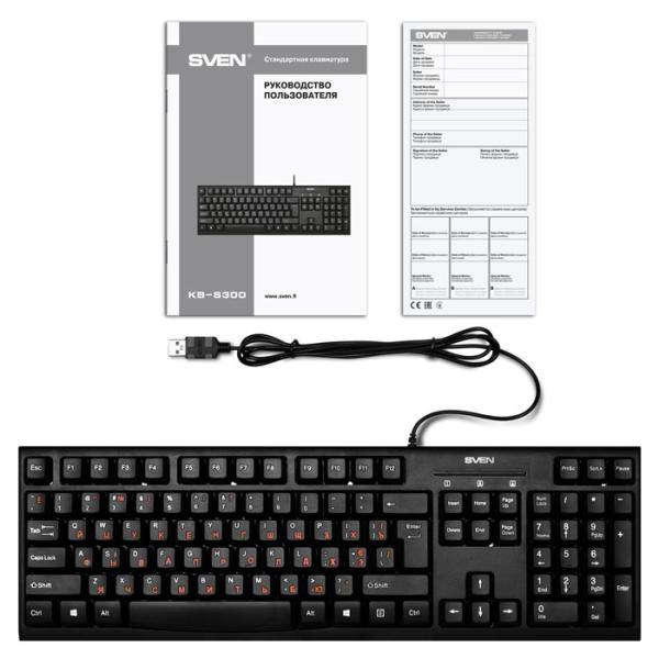 Tastatură Sven Comfort KB-S300 Cu fir/ Black photo 3