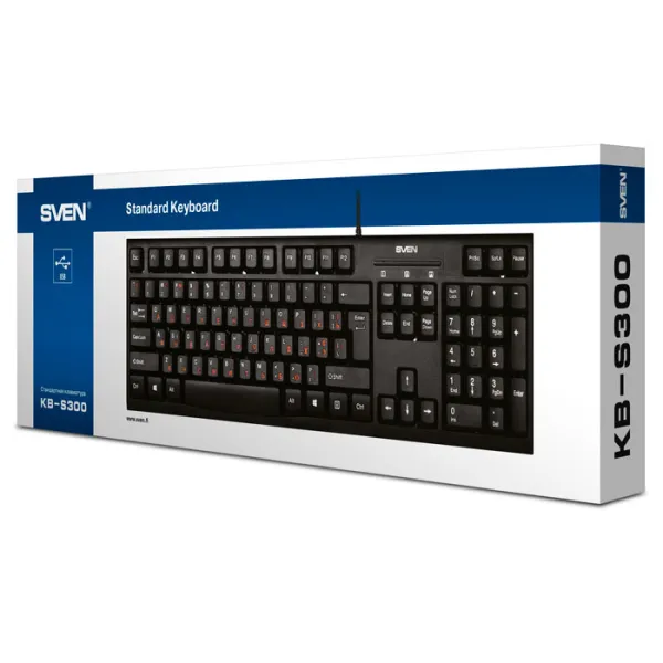 Tastatură Sven Comfort KB-S300 Cu fir/ Black photo 4
