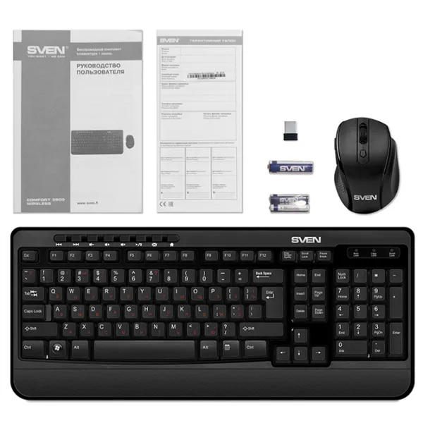 Tastatură Sven Comfort 3500 Fără fir/ Black photo 12