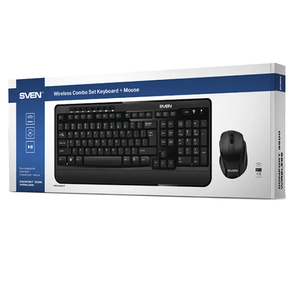 Tastatură Sven Comfort 3500 Fără fir/ Black photo 13