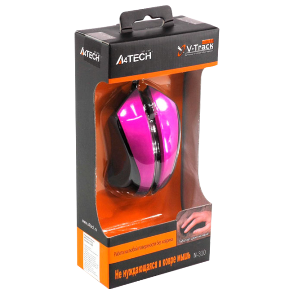 Мышь A4Tech N-310-2 USB/ Розовый photo 5