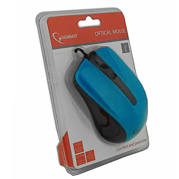 Mouse Gembird MUS-101-B USB/ Blue photo 5