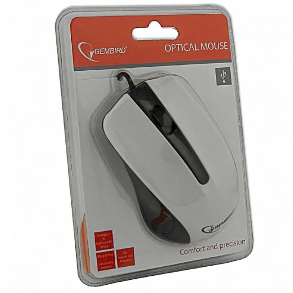 Mouse Gembird MUS-101-W USB/ White photo 4