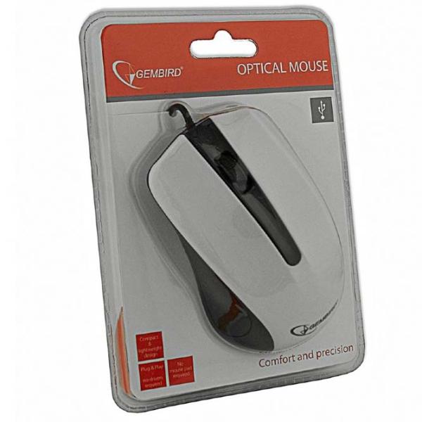Mouse Gembird MUS-101-W USB/ White photo 4