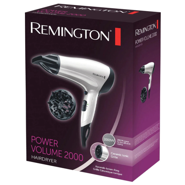 Uscător de păr Remington D3015 2000 W / White photo 5