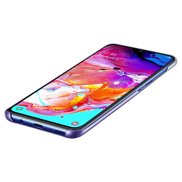 Husă pentru smartphone Samsung Galaxy A70 Samsung/ Back/ PP/ Transparent Purple photo 3