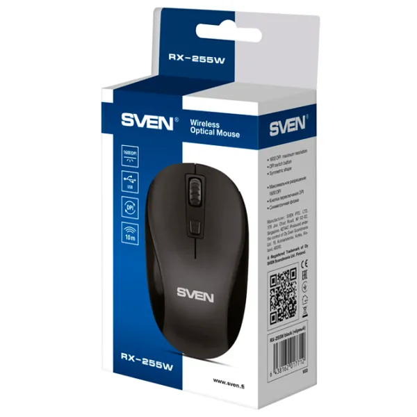 Mouse Sven RX-255W USB/ Black photo 5