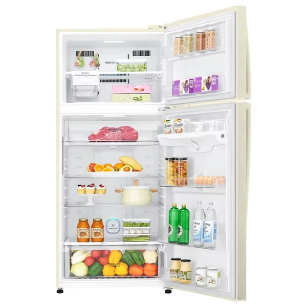 Frigider LG GN-H702HEHZ cu congelator sus 506 l / 180 cm / Beige photo 5