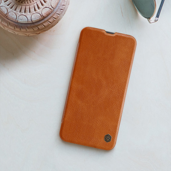 Чехол для смартфона Samsung Galaxy A40 Nillkin/ Flip Cover/ Кожа/ Коричневый photo 4