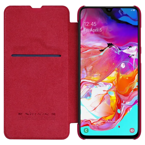 Husă pentru smartphone Samsung Galaxy A70 Nillkin/ Flip Cover/ Piele/ Red photo 3