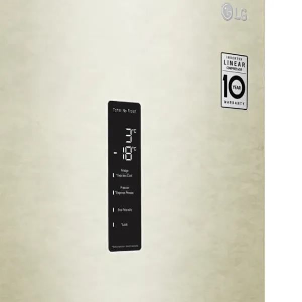 Frigider LG GA-B509SEKL cu congelator jos 384 l / 203 cm / Beige photo 5