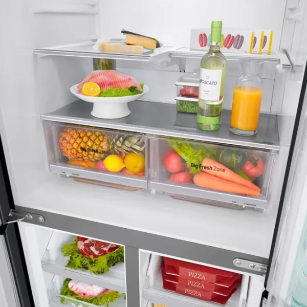Frigider LG GC-Q22FTBKL cu congelator jos LINEARCooling/InstaView Door-in-Door/DoorCooling+ photo 10
