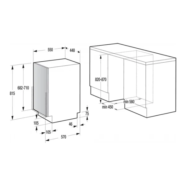 Mașină de spălat vase Gorenje GV 55210 Îngustă/ White photo 4