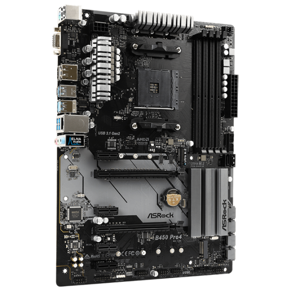 Placă de bază ASRock B450 PRO4 ATX/ AMD B450 photo 3