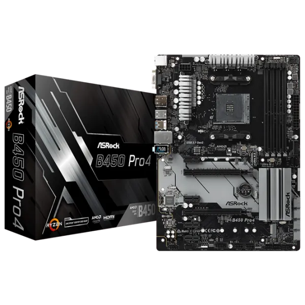 Placă de bază ASRock B450 PRO4 ATX/ AMD B450 photo 5