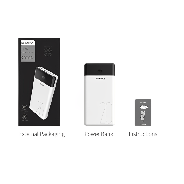 Power Bank Romoss LT20 20000 mAh/ White photo 7 Power Bank Romoss LT20 20000 mAh/ White photo 7