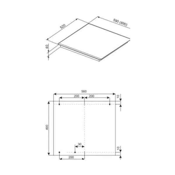 Plită Hansa BHGS63030 Gaz/ Black photo 3