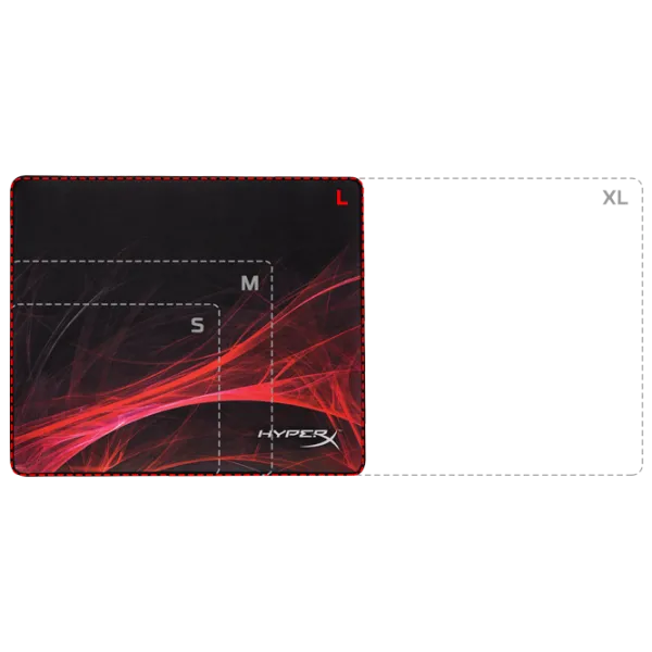 Covoraș pentru mouse HyperX FURY S Speed Large Red Black photo 3