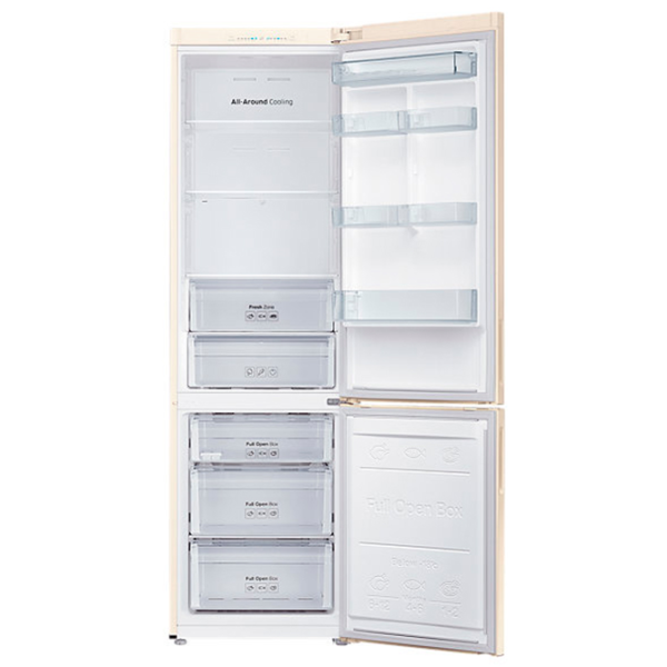 Frigider Samsung RB37J5000EF/UA cu congelator jos 367 l / 200.6 cm / Beige photo 6