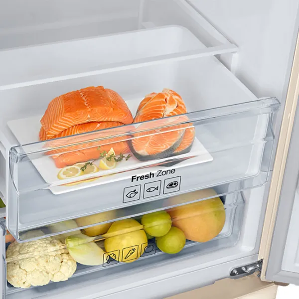 Frigider Samsung RB37J5000EF/UA cu congelator jos 367 l / 200.6 cm / Beige photo 8