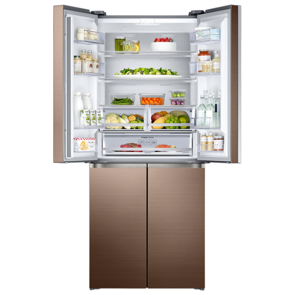 Frigider Samsung RF50K5960DP/UA cu congelator jos 486 l / 192 cm / Bronze photo 4