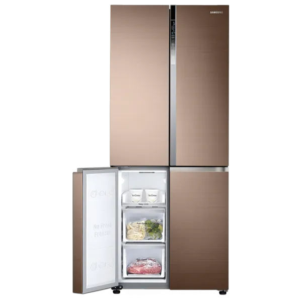 Frigider Samsung RF50K5960DP/UA cu congelator jos 486 l / 192 cm / Bronze photo 5