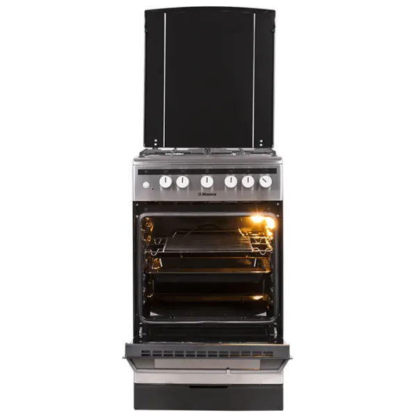 Плита Hansa FCGX52150 Газовая/ Нержавеющая сталь/ Черный photo 2 Плита Hansa FCGX52150 Газовая/ Нержавеющая сталь/ Черный photo 2