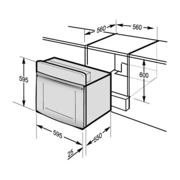 Духовка Hansa BOEB64190055 Встраиваемая/ 2900 Вт/ Черный photo 3 Духовка Hansa BOEB64190055 Встраиваемая/ 2900 Вт/ Черный photo 3