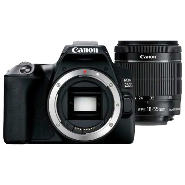 Cameră foto Canon EOS 250D + EF-S 18-55mm F4-5.6 IS STM Kit CMOS/ Black photo 5
