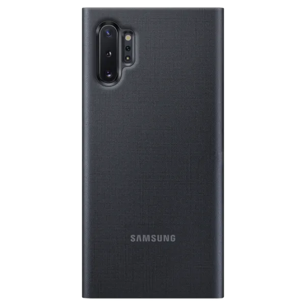 Husa Samsung Galaxy Note 10+ Original LED View  Cover/ PU/ Black photo 2