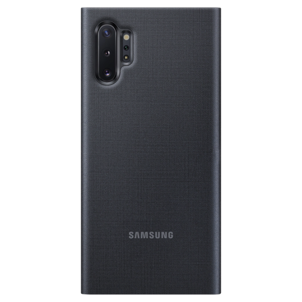 Husa Samsung Galaxy Note 10+ Original LED View  Cover/ PU/ Black photo 2