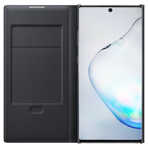 Husa Samsung Galaxy Note 10+ Original LED View  Cover/ PU/ Black photo 3