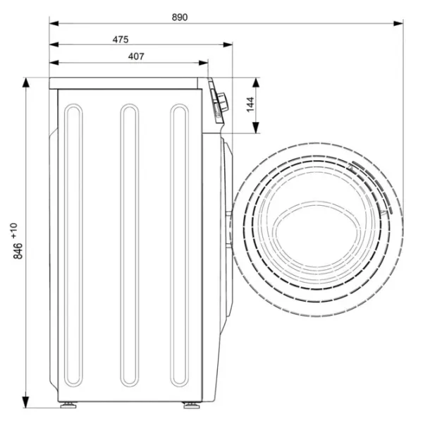Mașină de spălat Atlant CMA 70У1010-10 7 kg / 1000 rpm / White photo 5